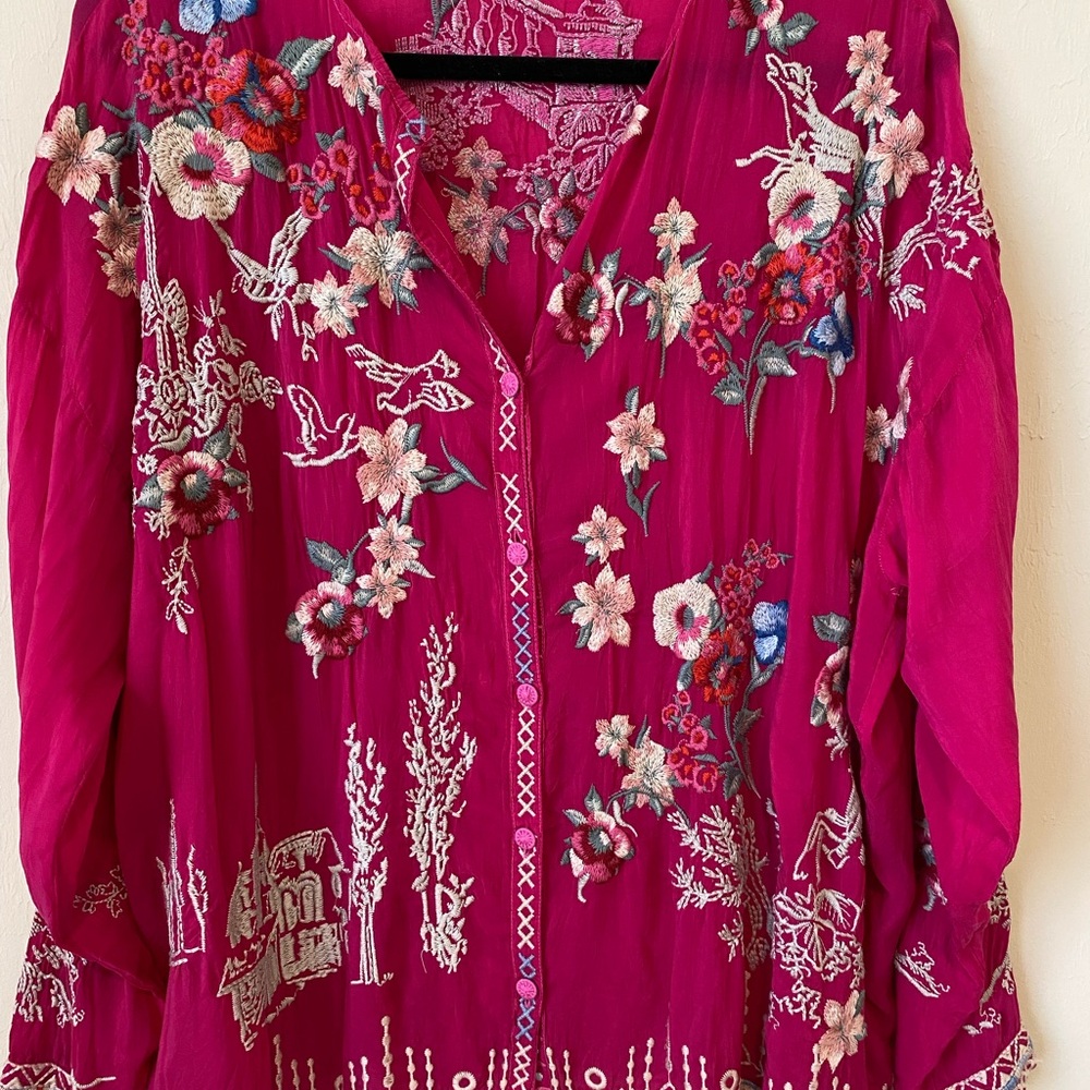 Johnny Was Elias blouse boho top women’s size medium - Picture 6 of 11
